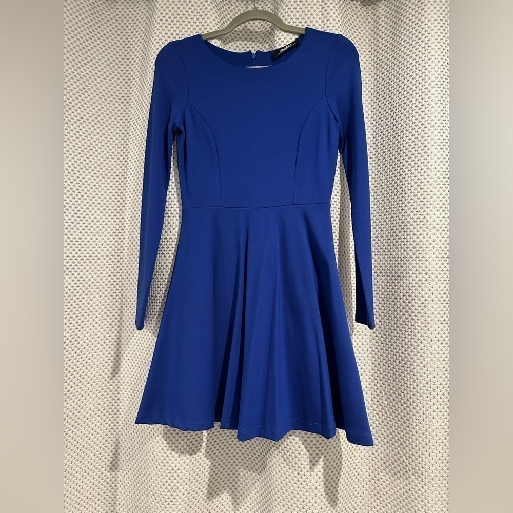 Lulus Forever Chic Royal Blue Long Sleeve Dress New Small - Picture 3 of 10